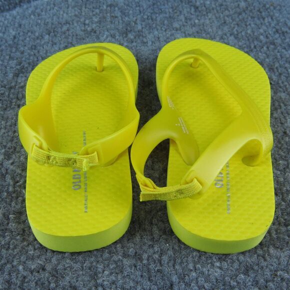 Old Navy Girls Flip Flop Shoes Yellow Synthetic‎ Pull On Size T 8 Medium - Picture 5 of 6